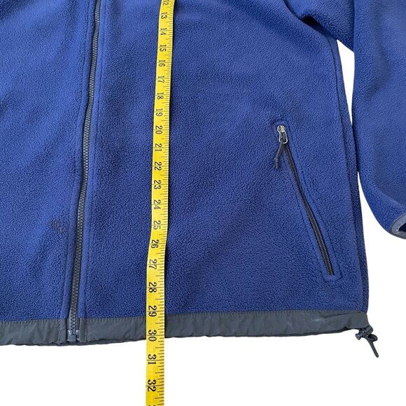 The North Face Hybrid Fleece Jacket Men's Size XL Blue with Gray Nylon Shoulders - Picture 4 of 6